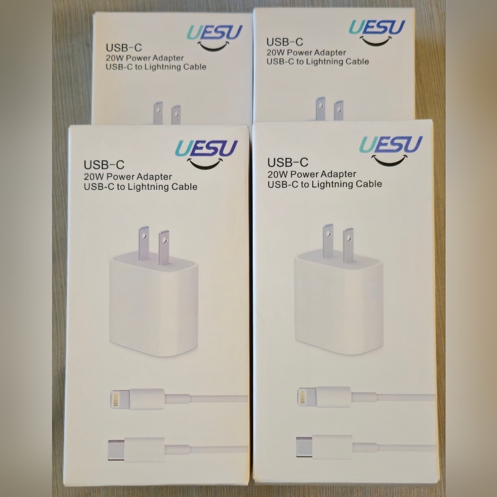 NIB 6FT-USB-C to Lightning Cable With LIGHTENING FAST POWER ADAPTER BLOCK - Picture 3 of 3